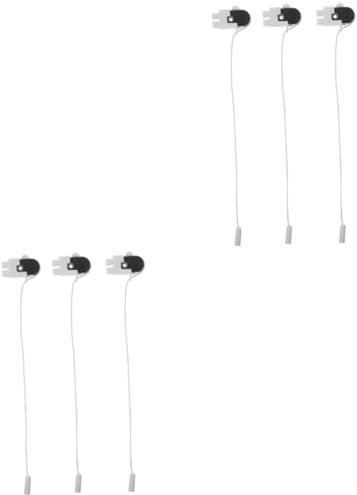 Hemobllo 6 Stk Schalter Ziehen Wandleuchte Zugschnur Für Lichtschalter Zugschalter Badezimmer Schalterkabel Ziehen Toilettenlicht-zugschnur Lichtschalter Bad Reißverschluss Kordelzug Metall