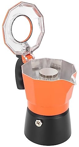 Moka Pot Double Valve Octagonal Aluminium Alloy Coffee Pot Italian 2 Valve with Pot Planter Pot Pot for Potted Plant Planting Pot Stovetop Espresso Moka Pots (300ml 6 Cups)