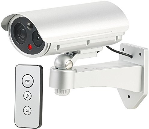 VisorTech Dummy-Kameras: Überwachungskamera-Attrappe, Bewegungsmelder, Versandrückläufer (Überwachungskameras außen Attrappe, Security Cam Dummy, Alarmanlage)
