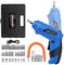Cordless Screwdriver, 47 in 1 Rechargeable Electric Screwdriver with LED Light, 3.6V Rechargeable Screw Gun, 3 N.m Drill Drivers Ideal for Furniture Assembly, Home DIY Projects (Blue)