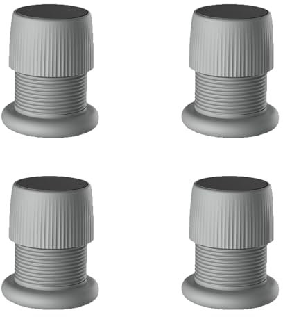 TopHomer Lot de 4 Rehausseurs Réglables Antidérapants pour Meubles, 4,1 à 6,3 cm pour Canapé, Lit, Table, Chaise, Gris