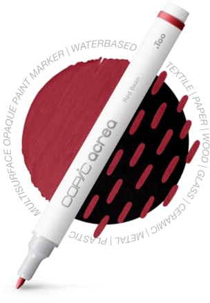 Copic acrea 021, Red Bean, Paint Marker mit wasser- und pigmentbasierter Tinte, Strichstärke 0,8-1,2 mm