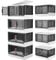 TidyTrove Storage Boxes With Lids - 45L*4 Pack Large Plastic Bins, Collapsible and Stackable - Foldable Box for House Organizing, Bedroom, Dorm Room