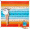 Stranddecke Sandfrei, 280 x 300cm Wasserdicht Picknickdecke mit 4 Heringen und 4 für 4-8 Personen, Leicht und Tragbar Strandmatte für 4-8 Personen,, Outdoor Decke für Wandern, Reisen, Camping - Welle