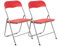 THE SECRET HOME - Pack de 1, 2, 4 y 6 Sillas Plegables Acolchadas - Asiento Auxiliar para el Hogar - Ideal para Cocina, Comedor, Salón, Dormitorio - 44 x 46 x 79 cm (2, Rojo)