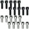 20Pcs Bike Bolts,Bicycle Stem Bolts,Disc Brake Caliper Bolts with Washers, M5x16mm,M5x12mm Bike Water Bottle Holder Cage Screws for Bike Water Bottle Holder,black and silver