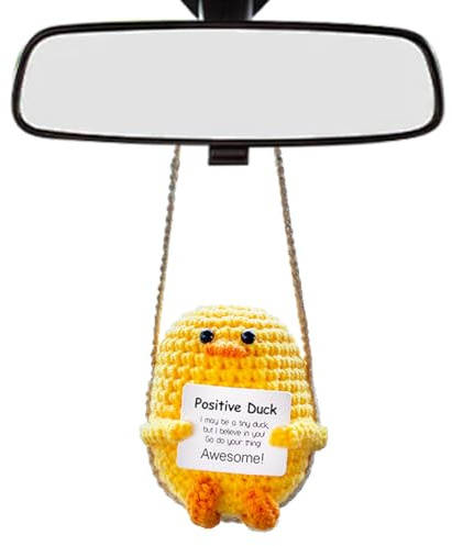YUPDFGB Mini Ente Gehäkelt Kleine Ente Tier Gestrickt Kreative Wolltaschen-Strick-Enten-Spielzeugpuppe Niedliche Gehäkelte Positive Emotionale Ente als Geburtstagsgeschenk Party-Dekoration