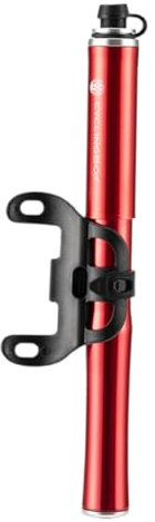 GARVALON Fahrradpumpe Roller Kofferraum Handwagenreifen Luftkompressor Autopumpe für Reifen tragbar aufblasbares spielzeug mountainbike Reifenfüller Reifenluftpumpe Aluminiumlegierung rot
