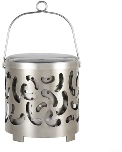 Mini riscaldatore da campeggio, in acciaio inox, per riscaldamento, tenda, portatile, in acciaio inox, con manico