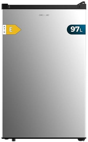Cecotec Congelador Vertical Sobremesa 97 L Bolero CoolMarket TF 97 Inox, Clase Energética E, Diseño compacto, Puerta reversible, 3 Cajones, Medidas 55,1 x 57,5 x 83,5 cm, Color Inox