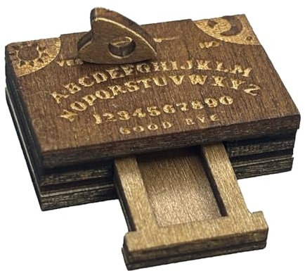 Planche de Ouija miniature, planche parlante spirituelle, petite décoration d'Halloween en bois, fournitures de fête avec tiroir caché, décoration mystérieuse pour la famille et les amis
