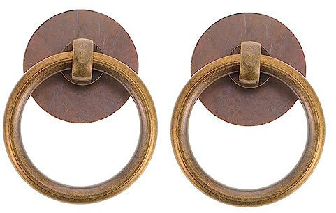 Zerodeko 2stücke Schrankgriffe Aus Messing Ring Design Für Möbel Schränke Kommoden Ziehgriffe Schrankknöpfe Metallgriffe