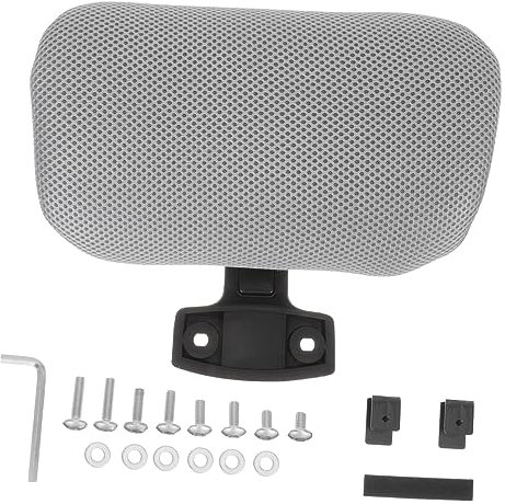 GLSTOY 1satz Computerstuhl Kopfkissen Bürostuhl Kopfstütze Verstellbar Nackenstütze Ergonomisches Zubehör Für Büro Und Gaming Silber Schwarzer Rahmen