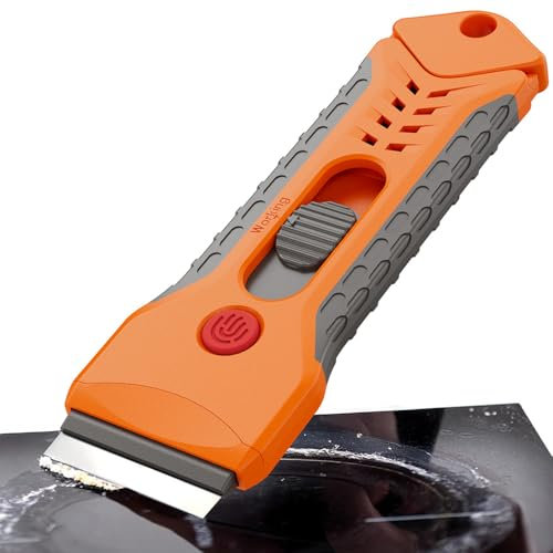 Non-Scratch Oven, Hob Glass, and Cooktop Cleaning Tool with Storage Box, 15 Spare Units, Multi-Purpose, Ideal for Ceramic Hobs, Glass Doors, Windows, and Painted Surfaces