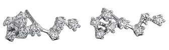 Damen Ohrstecker Skorpion Aus 925Er Sterlingsilber, Zirkonia, Horoskop, Sternzeichen, 12 Sternbilder, Astrologie, Knorpel, Kleine Schläfer Ohrringe, Schmuck für Mama, Schwester, Freundin