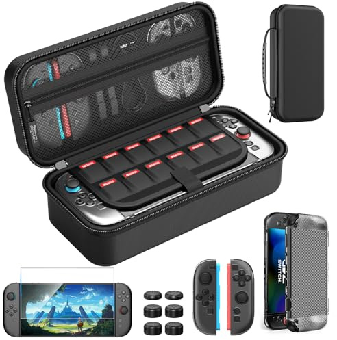 HEYSTOP [30 Stück] Tasche für Nintendo Switch 2 Konsole, Switch Zubehör Kit mit Schutzhülle für Nintendo Switch 2, Switch 2 Aufbewahrung, Switch 2 Displayschutzfolie für Switch 2 Zubehör