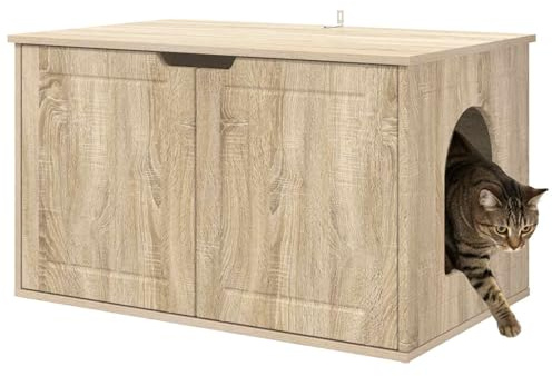 vidaXL Katzenhaus Sonoma 85 x 55 x 50,5 cm Holzwerkstoff