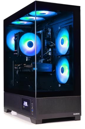 Intel i5 12400 PC Gamer RGB avec Affichage Température - GeForce RTX 3050 8GB - 1TB SSD - 16GB RAM DDR4 - WiFi 6 / Bluetooth 5.4 - Boîtier Aquarium Gamdias Atlas M1