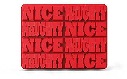 Zoku Unisex Naughty and Nice Ice Cube Tray, Red