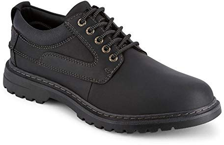 Dockers Mens Warden Leather Oxford Shoe Stain Defender, Black, 11 M