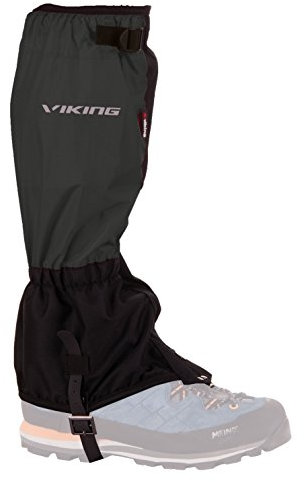 VIKING Gamaschen Damen und Herren wasserdicht Schneeschutz Regenschutz hoch - ideal für Outdoor und Trekking, sehr robust - 1209, 08 grau/sch, L/XL