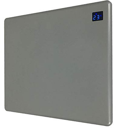 1000w Nova Live R Silver Electric Horizontal Panel Heater - 24hr/7 day programming, 1KW Convector Heater - 500mm(w) x 400mm(h)