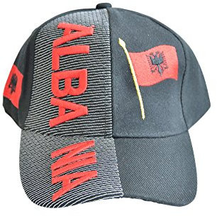 Flaggenfritze Kappe Motiv Albanien Fahne, Nation - Cap mit albanischer Fahne