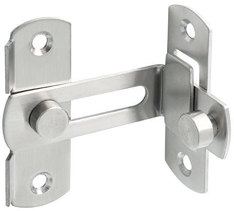 Pestillo Puerta Corredera 90 Grados, SAYAYO Cerrojo Puerta Interior Acero Inoxidable Cepillado Cerrojos y Pestillos para Puertas, Habitaciones, Jardines, Armarios, EMS9001K-FBA