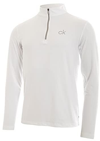 Calvin Klein Mens Newport Half Zip Thermal Breathable Lightweight Sweater