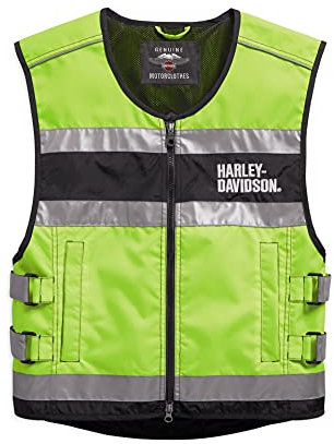 HARLEY-DAVIDSON Hi-Visibility Yellow Reflective Vest Warnweste, 98158-18EM, M