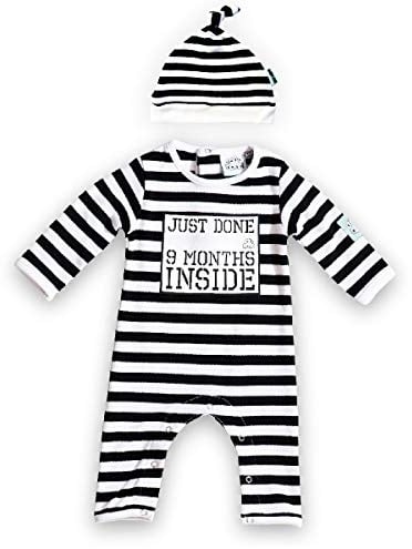 lazy baby Just Done 9 Months Inside® Strampler mit Mütze, Schwarz