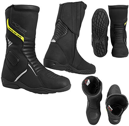 Stivaletti Omologati CE Moto Impermeabili Traspiranti Turismo Strada Sport Nero 39