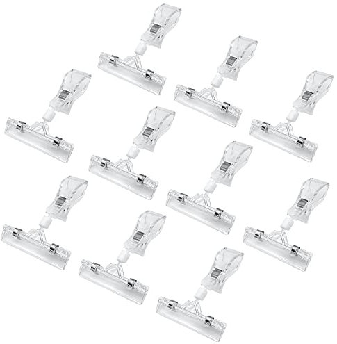Voarge Drehbare Warenzeichen-Clip Preis-Zeichen-Anzeige Clip-on, Preisschild-Anzeigen-freie Farbe Clip-on 10 Satz