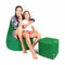 PATCH HOME Gamer Sessel inkl. Würfel Bean Bag Set Ø75cm, 30cm Sitzhöhe, 80cm Höhe + 35x35cm Würfel Grün