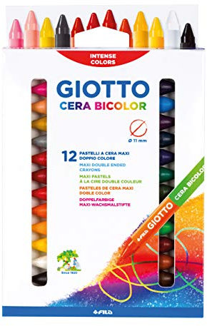 Giotto Cera Maxi Duo Estuche 12 Unidades