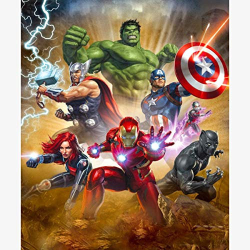 Better Selection DIY Superhero 5D Diamond Art Kits for Adults Full Drill,Diamond Arts Craft for Home Wall Decor,Diamond Art Kits Hulk and and Iron Man 35x45cm(14 x 18 in)(The)