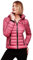 Navahoo Damen Steppjacke XS-XXL leichte Übergangsjacke mit abnehmbarer Kapuze, wasserabweisend, taillierter Schnitt B650 (XS,Berry)