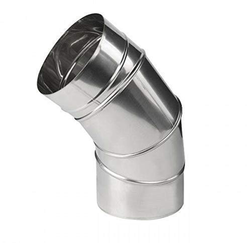 Acero Inoxidable Ajustable Codo 90 45 Grados Chimenea Forro Doblar Tubo - 125mm
