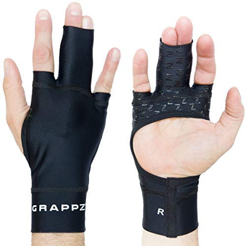 Mittelfinger-Tape, alternative Kompressionshandschuhe, Verletzungsstauschutz, Schiene und Griffunterstützung für BJJ & Sport, Schwarz, Unisex, Größe M
