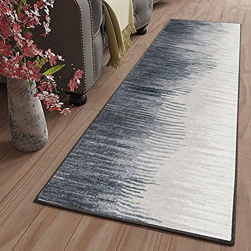 ZJXSNEH Teppichläufer für Wohnzimmer Flur Büro Schlafzimmer Küche mit Stufenmatten Kombinierbar weiß grau 50X80CM Rechteck
