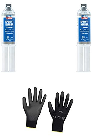 Iloda 2xOriginal Liqui Moly 25ml Epoxy-Kleber 6183 Schutzhandschuhe