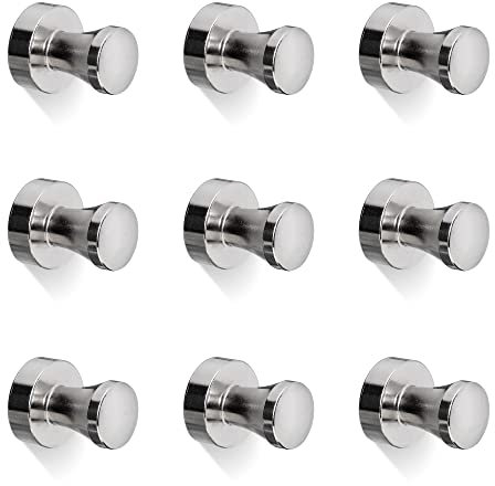 Navaris Set 9x Ganci Barbecue Magnetici Calamitati 2x1,7cm - Gancio Cucina Magnetico Universale Griglia Barbeque - Calamite Forti - Magneti BBQ Hooks
