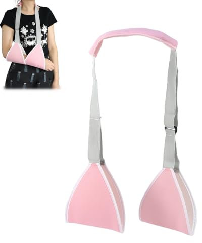 Armschlinge Schulter Wegfahrsperre, Verstellbare Kinder Erwachsene Armschlinge Schulterstütze Verstauchung Fracture Brace Strap für Gebrochene Gebrochene Knochen Luxation Verstauchungen(Rosa)