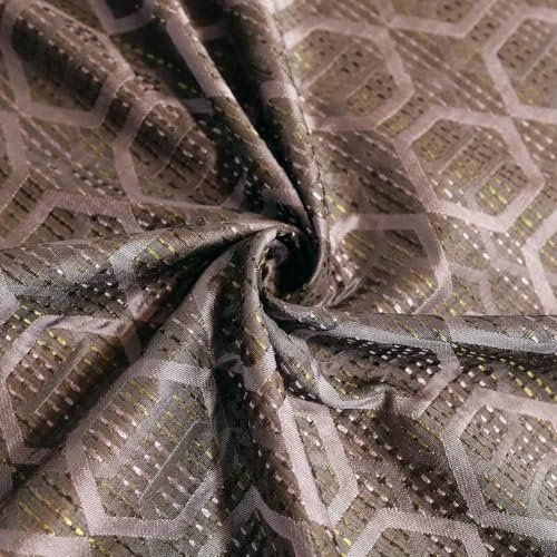 TOLKO Dekostoff Meterware Gardine Vorhang Tischdecke | 140cm breit | Blickdicht knitterarm mit eingewebtem Muster Bekleidungsstoffe Dekostoffe Vorhangstoffe Stoffe zum Nähen Meterware Stoff (Violett)