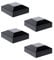 Aluminium Fence Post Caps for True 2 x 2 Fence Posts, Aluminum, Metal,Wood,Mailbox Posts, Pyramid Post Cap Cover Pressure Fit- Black (4Pack)