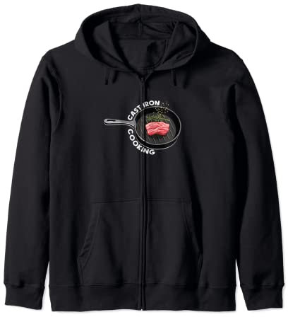 Cast Iron Cooking Cast Iron Skillet Zip Hoodie