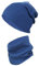TupTam Mütze und Schal Kinder Set – Weiches Schal Mütze Set Kinder für Herbst und Winter, Farbe: Marineblau, Größe: 56-62