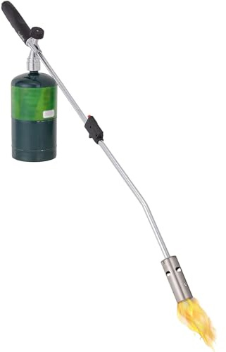 Ivation Mini Heavy-Duty Propane Torch with Igniter Button, Powerful Weed Burner Tool with Lighter for Lawn, Driveway, Ice & Charcoal, 50,000 BTU