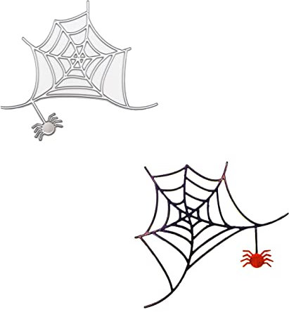 Qoiseys Halloween Spinnennetz Stanzschablone Die Stanzen Basteln Prägeschablone, Stanzungen für DIY Scrapbooking Fotoalbum Dekoratives Papier Basteln Prägeschablone