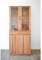 Mayaadi-Home Vitrine Abaro Kernbuche Natur geölt Massivholz Schrank Vollholz Glasschrank Wohnzimmerschrank Regal Esszimmer Schlafzimmer Kommode Glass Holz 205x90x45 cm